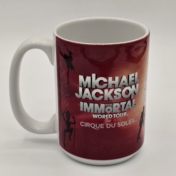 Michael Jackson Immortal World Tour Cirque du Soleil Mug RARE Unused 14 oz - Picture 1 of 5